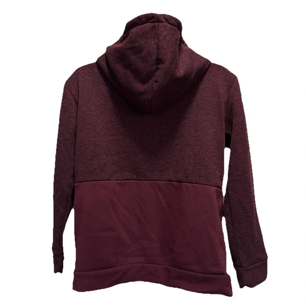 DKNY‎ Burgundy Hoodie Sweatshirt Size M Long Sleeve Kangaroo Pocket Logo